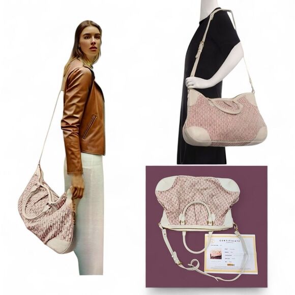 Louis Vuitton Monogram Mini Lin Croisette Marina PM Handbag 2 Way Rouge Pink - Picture 12 of 16